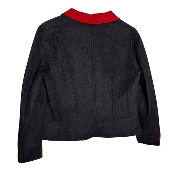 Pendleton Reversible Jacket Black/Red Merino Wool Size Small petite NWT - Picture 4 of 11